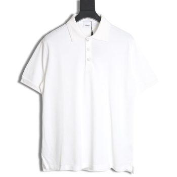Burberry Button BT Logo Short Sleeve Polo Shirt