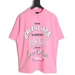 Balenciaga letter foam print washed distressed short-sleeved T-shirt TSK1