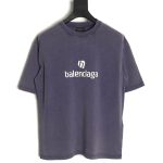 Balenciaga E-sports Letter Washed Short Sleeve T-Shirt