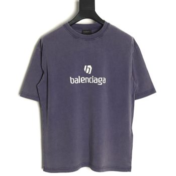 Balenciaga E-sports Letter Washed Short Sleeve T-Shirt