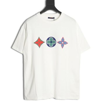 Louis Vuitton three flower emblem logo print short sleeves
