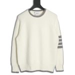Thom Browne striped color block crew neck sweater