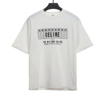 Celine plaid letter print short sleeves TSK1