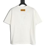 Louis Vuitton dark pattern large logo embroidered short sleeve T-shirt