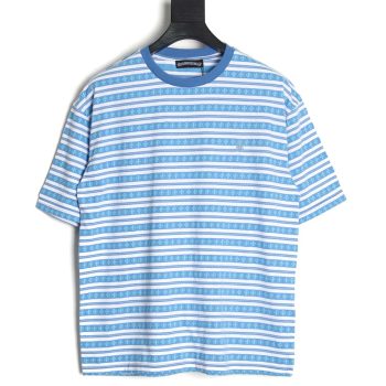 Chrome Hearts Striped Cross Short Sleeve T-Shirt