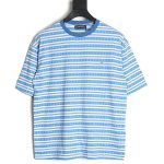 Chrome Hearts Striped Cross Short Sleeve T-Shirt