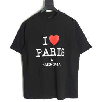 Balenciaga Valentine's Day limited edition heart print short-sleeved T-shirt TSK1