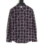 Burberry all over print war horse plaid long sleeve shirt TSK1