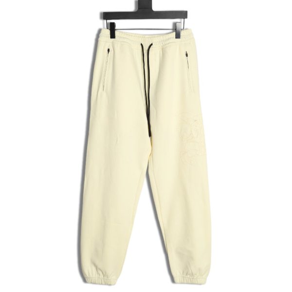 Burberry 3D embroidered logo sports casual sweatpants