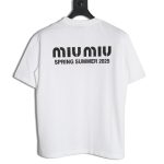 Miu Miu letter logo short sleeve T-shirt