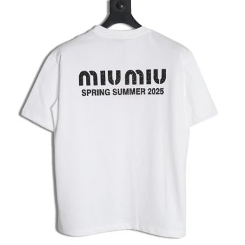 Miu Miu letter logo short sleeve T-shirt