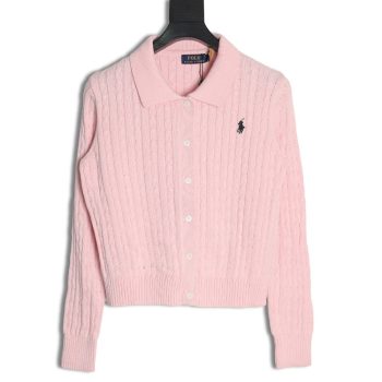 Ralph Lauren Classic Cable Lapel Knit Cardigan