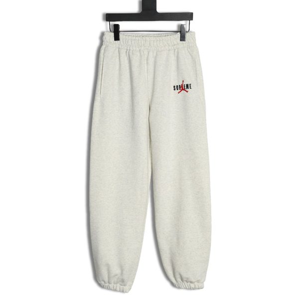 Air Jordan & Supreme Joint LOGO Drawstring Knitted Sweatpants