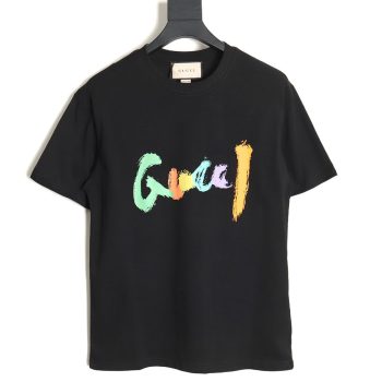 Gucci classic sketch logo round neck short sleeves
