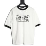 Louis Vuitton letter logo road sign print round neck short sleeves