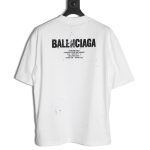 Balenciaga Mottled Letters Ink Print Short Sleeve T-shirt