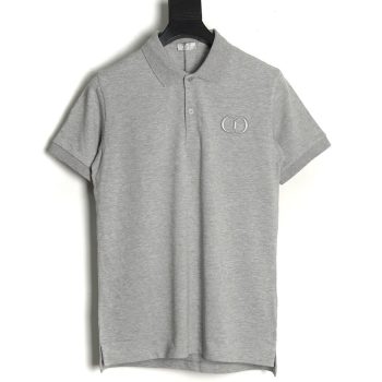 Dior embroidered CD letters Polo short sleeve TSK1