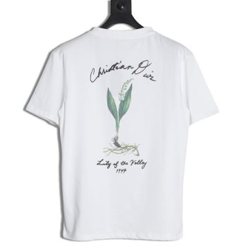 Dior floral pattern short-sleeved T-shirt
