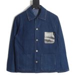 Loewe Denim Jacket with Leather Pockets