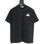 Loewe & Hals Moving Castle Joint Pocket Flame Embroidered Short Sleeve T-shirt TSK1