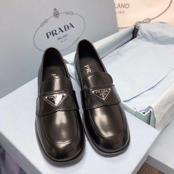 Prada leather loafers