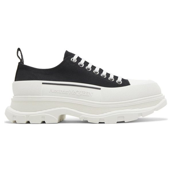 Alexander McQueen Tread Slick Lace Up 'Black White'
