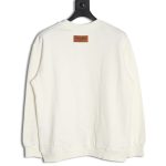 Louis Vuitton all over print monogram flocked round neck sweatshirt