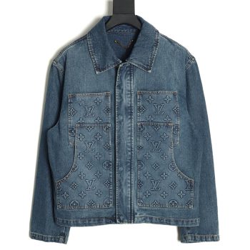 Louis Vuitton embossed monogram denim jacket 46-52