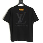 Louis Vuitton dark pattern large logo embroidered short sleeve T-shirt TSK1