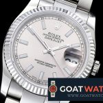 Rolex - DJ 36mm Oyst Flt SS/SS Light Grey Stk BP A3135 Mod