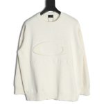 Balenciaga embossed three-dimensional lettering hole knit sweater