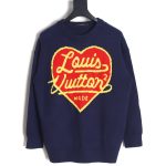 LouisVuitton love jacquard knitted crew neck sweater