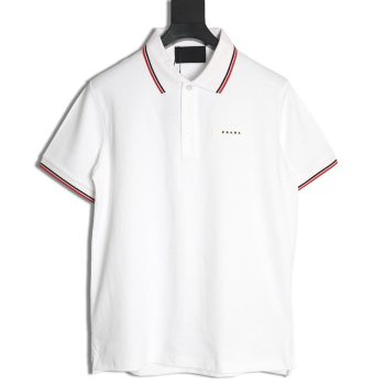 Prada Pocket Silicone Trim Short Sleeve Polo Shirt