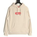 Supreme chest embroidered logo pocket hooded sweatshirt