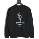 Balenciaga Torch Flame Print Crewneck Sweatshirt TSK1