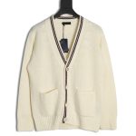 Prada wool striped knitted cardigan