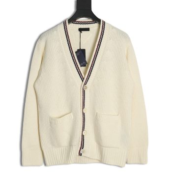 Prada wool striped knitted cardigan