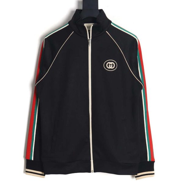 GUCCIGucci Gucci classic red and green webbing suit jacket