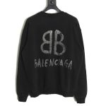 Balenciaga Hand-painted Luminous Print Crewneck Sweatshirt