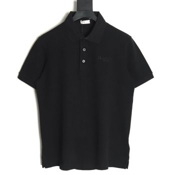Dior embroidered lettering signature short sleeve polo shirt TSK1