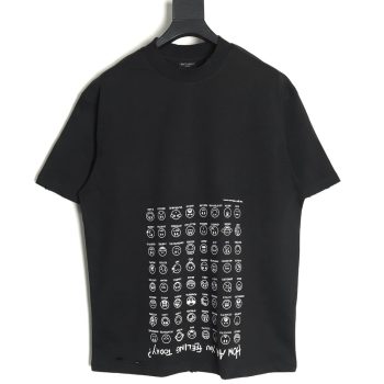 Balenciaga emoji print short-sleeved T-shirt TSK1