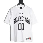 Balenciaga basketball jersey embroidered print short-sleeved T-shirt