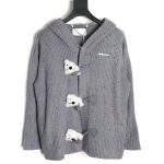 13De Marzo horn button hooded cardigan sweater TSK1