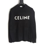 Celine 23FW letter logo crew neck sweater