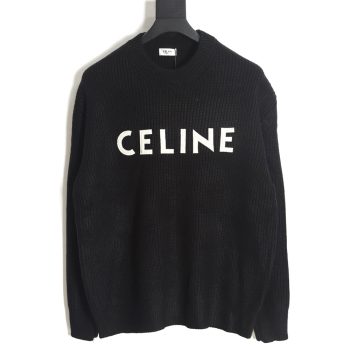 Celine 23FW letter logo crew neck sweater