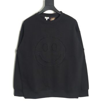 Loewe hollow smiley face crew neck sweatshirt TSK1
