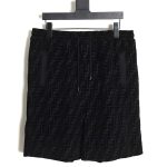 Fendi 22ss FF all-over printed flocked shorts
