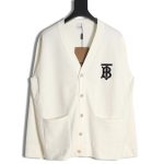 Burberry embroidered TB letter sweater cardigan