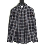 Burberry all over print war horse plaid long sleeve shirt TSK2
