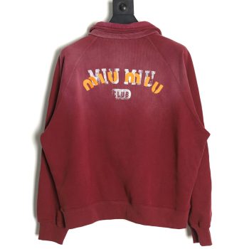 Miu Miu washed gradient print Polo sweatshirt
